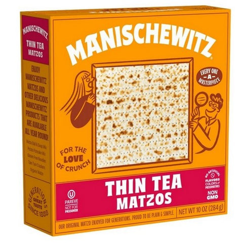 Manischewitz, Thin Tea Matzos, 10 Oz (Case Of 12)