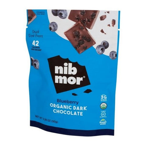 Nibmor, Organic Dark Chocolate Blueberry Snacking Bites, 3.28 Oz (Case Of 6)