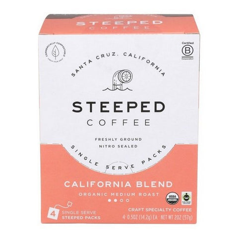 Steeped Coffee, Organic Coffee California Blend, 2 Oz (Case Of 6)