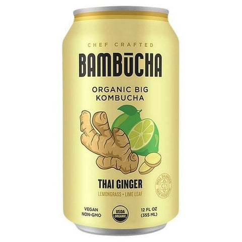 Bambucha Kombucha, Thai Ginger Organic Big, 12 Oz (Case Of 12)