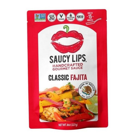 Saucy Lips, Classic Fajita Sauce, 8 Oz (Case Of 6)
