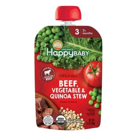 Happy Baby Food, Beef Veg Quinoa Stew, 3.5 Oz (Case Of 16)