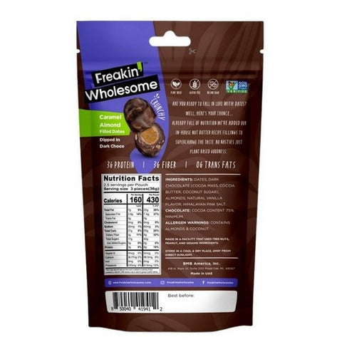 Freakin Wholesome, Dark Chocolate Caramel Almond, 3.38 Oz (Case Of 6)