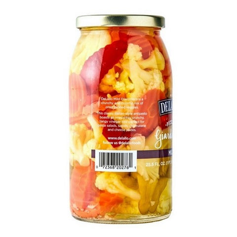 Delallo, Mild Pickled Giardiniera, 25.5 Oz (Case Of 6)