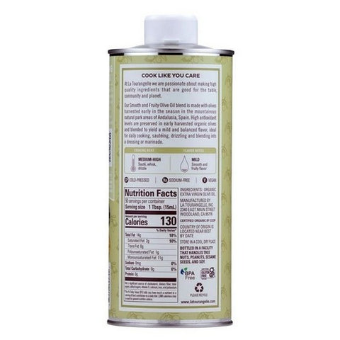 La Tourangelle, Organic Extra Virgin Olive Oil, 25.4 Oz (Case Of 6)