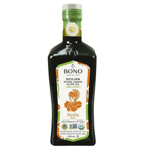 Bono, Organic Sicilian Extra Virgin Olive Oil, 16.9 Oz (Case Of 6)