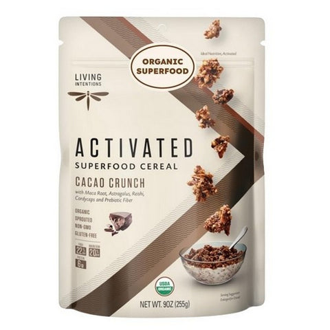 Living Intentions, Activated Superfood Cereal Cacao Crunch, 9 Oz (Case Of 6)