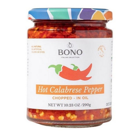 Bono, Hot Calabrese Chopped Pepper, 10.23 Oz (Case Of 6)