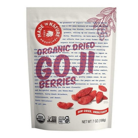 Made In Nature, Organic Dried Goji Berries, 7 Oz (Case Of 6)