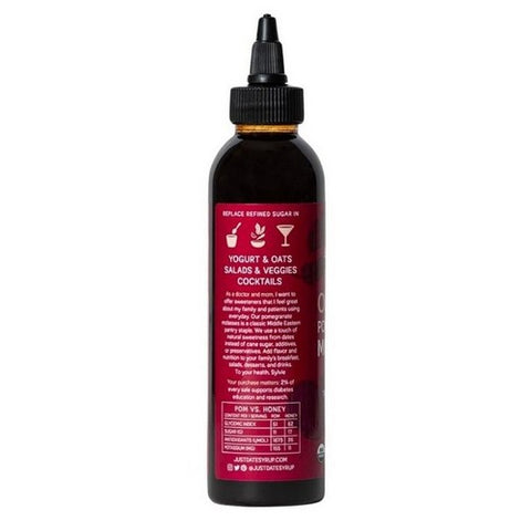 Just Date Syrup, Organic Pomegranate Syrup, 8.8 Oz (Case Of 6)