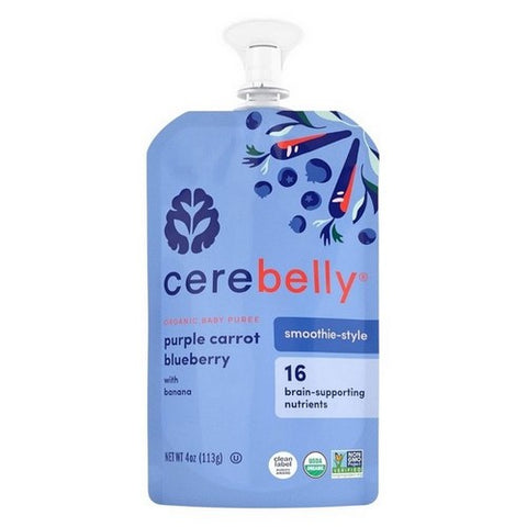 Cerebelly, Organic Purple Carrot Blueberry Pouch, 4 Oz (Case Of 6)