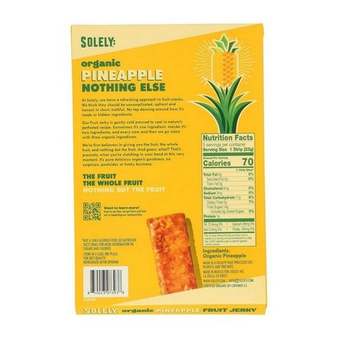 Solely, Pineapple Fruit Jerky, 4.1 Oz (Case Of 6)