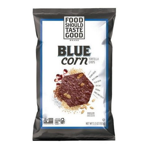 Food Should Taste Good, Tortilla Chips Blue Corn, 5.5 Oz (Case Of 12)