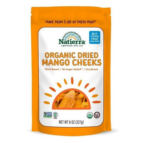 Natierra, Organic Dried Mango Cheeks, 8 Oz (Case Of 6)