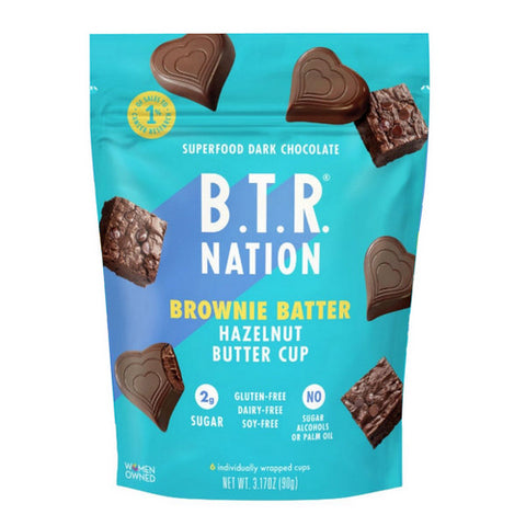 B.T.R. Bar, Superfood Truffle Cups Brownie Batter, 3.17 Oz (Case Of 6)