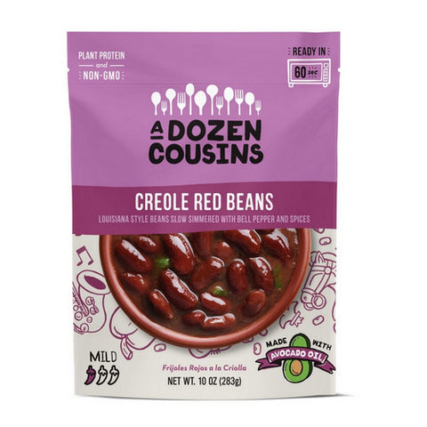 A Dozen Cousins, Creole Red Ready-To-Eat Beans, 10 Oz (Case Of 6)