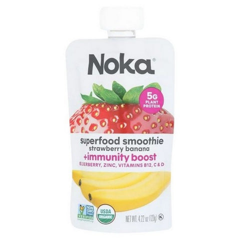 Noka, Organic Superfood Smoothie Strawberry Banana, 4.22 Oz (Case Of 6)