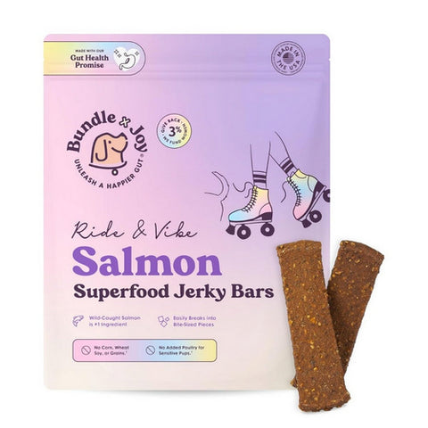 Bundle X Joy, Salmon Superfood Jerky Bars Dog Treats, 5 Oz (Case Of 6)
