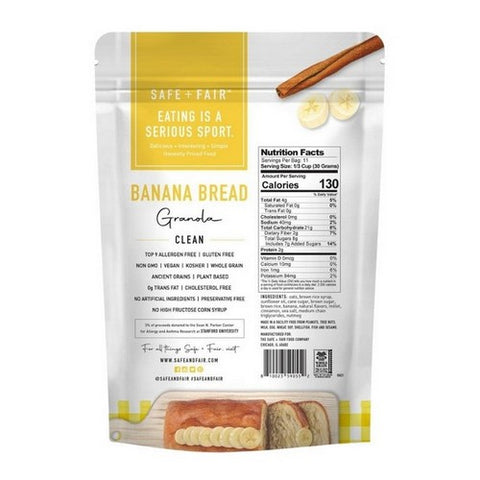 Safe Plus Fair Food Company, Banana Bread Granola, 12 Oz (Case Of 6)