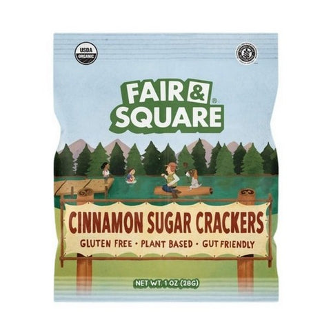 Fair And Square, Cinnamon Sugar Crackers, 1 Oz (Case Of 18)