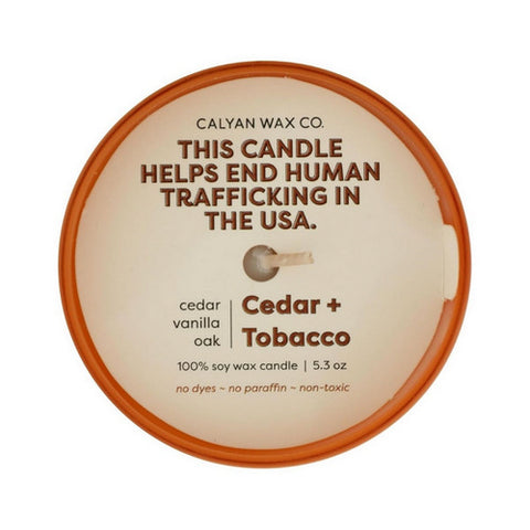 Calyan Wax Co, Cedar Plus Tobacco Soy Candle, 5.3 Oz (Case Of 6)