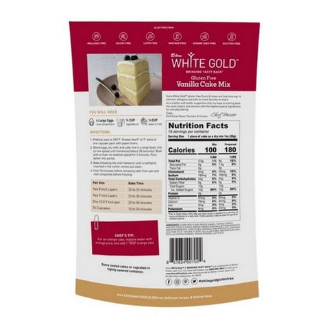 Extra White Gold, Vanilla Cake Mix, 15.9 Oz (Case Of 6)
