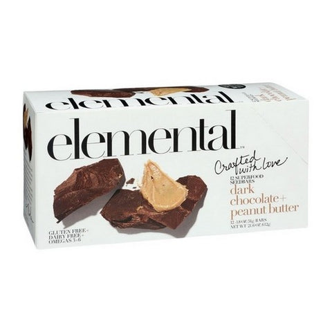 Elemental, Dark Chocolate And Peanut Butter Seed Bar, 1.8 Oz (Case Of 12)