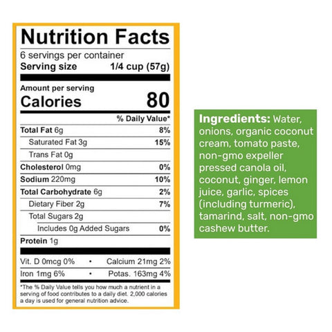 Brooklyn Delhi, Coconut Cashew Korma Indian Simmer Sauce, 12 Oz (Case Of 6)