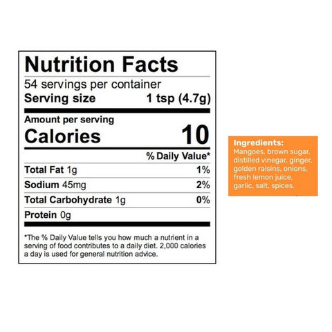 Brooklyn Delhi, Mango Chutney Major Grey Style, Sweet Gingery Tangy, 9 Oz (Case Of 6)