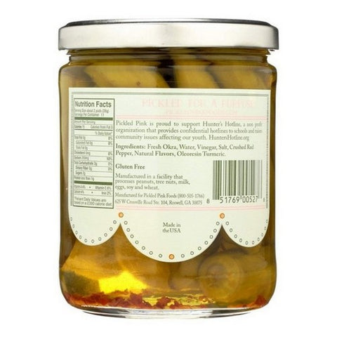 Pickled Pink, Pickled Pink Smokin Okra, 16 Oz (Case Of 6)