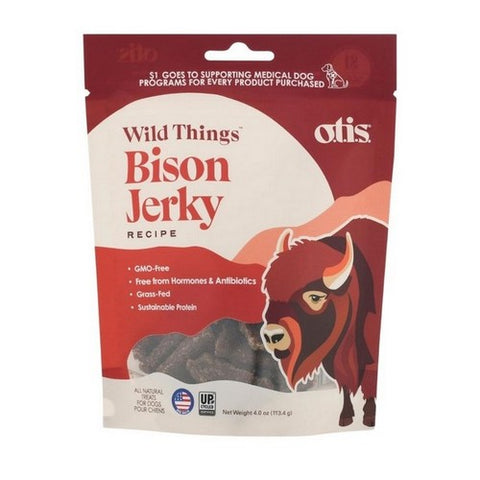 O.T.I.S, Dog Treat Jerky Bison, 4 Oz (Case Of 6)