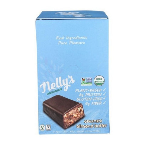 Nelly's Organics, Organic Chunky Almond Bar, 1.6 Oz (Case Of 9)