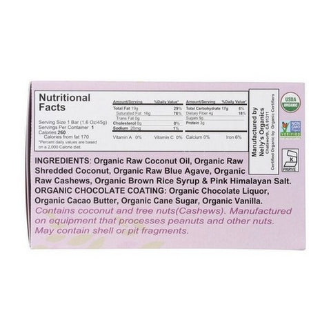 Nelly's Organics, Organic Coconut Candy Bar, 1.6 Oz (Case Of 9)