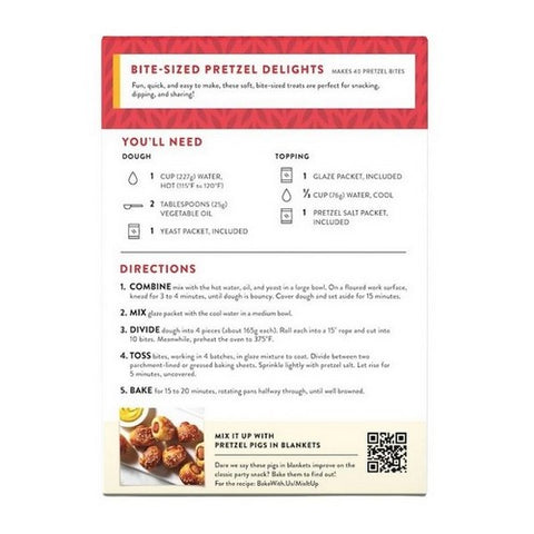 King Arthur, Pretzel Bites Mix Kit, 15.6 Oz (Case Of 6)