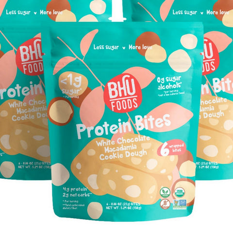 BHU Foods, Bites White Chocolate Macadamia, 5.29 Oz (Case Of 6)