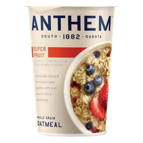 Anthem, Anthem Super Fruit Whole Grain Oatmeal, 3.25 Oz (Case Of 6)
