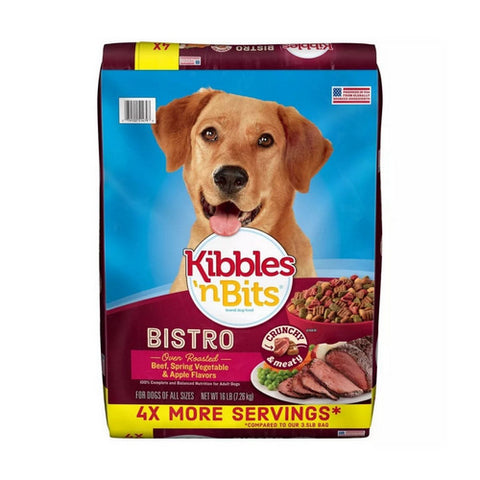 Kibbles N Bits, Chefs Choice Bistro Beef Dog Food, 16 Lbs