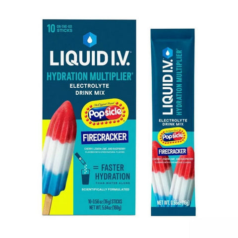 Liquid I.V, Popsicle Firecracker Hydration Multiplier, 10 Count