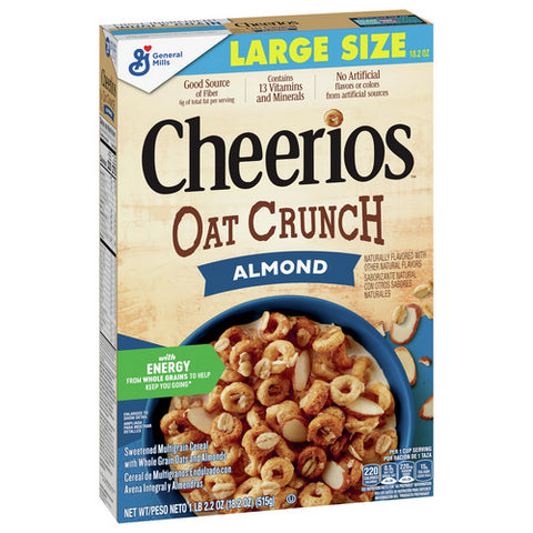 General Mills, Oat Crunch Almond Breakfast Cereal Box, 18.2 Oz (Case Of 12)