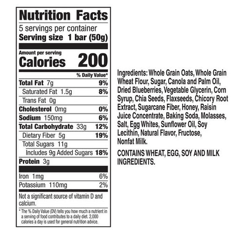 Nature Valley, Soft Baked Breakfast Blueberry Oat Bars, 8.85 Oz (Case Of 6)