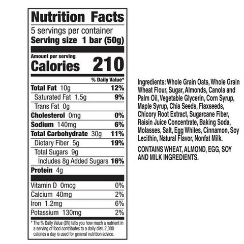 Nature Valley, Soft Baked Breakfast Bars Maple Nut, 8.85 Oz (Case Of 6)