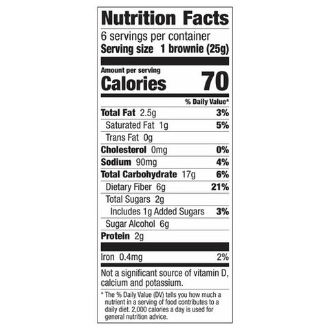 Fiber One, Chocolate Chip Cookie Brownies, 5.3 Oz (Case Of 8)