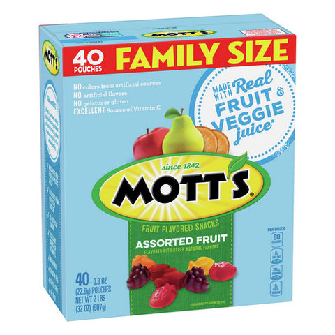 Mott's, Family Size Assorted Fruit Flavored Snacks, 32 Oz (Case Of 4)