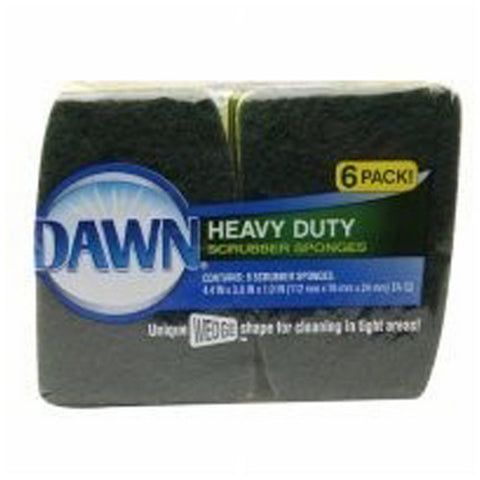 Dawn, Heavy Duty Scrubbing Sponges, 6 Count (Case Of 6)