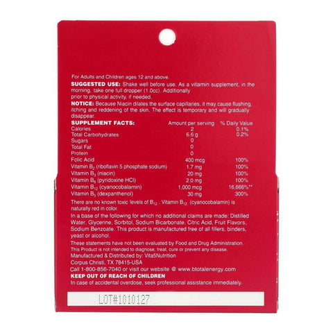 Sublingual, Sublingual B Total Energy Liquid, 2 oz