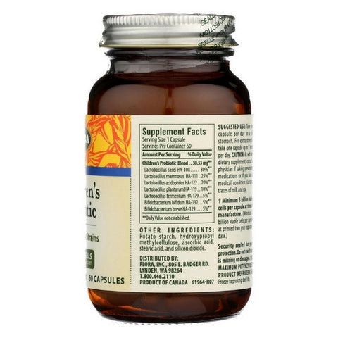 Flora, Childrens Probiotic, 60 Count