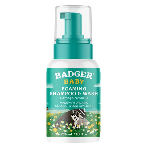 Badger Balm, Baby Foaming Shampoo And Wash, 10 Oz