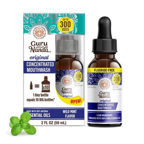 Gurunanda, Guru Nanda Concentrated Mouthwash Oil Wild Mint, 2 Oz