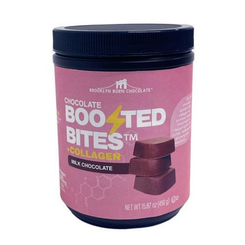 Brooklyn Born Chocolate, Boosted Bites Collagen Milk Chocolate, 15.87 Oz