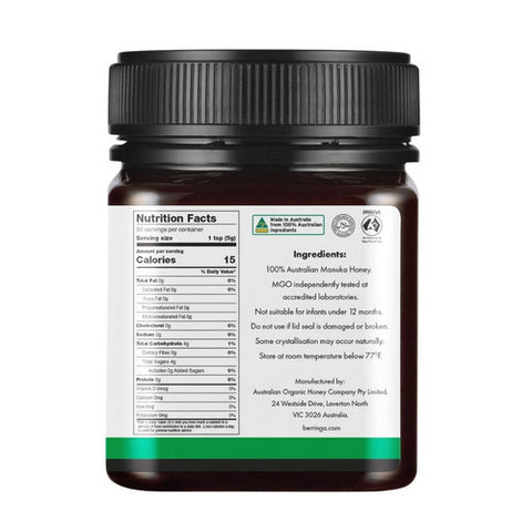 Berringa, Australian Manuka Honey MGO 120, 250 Grams